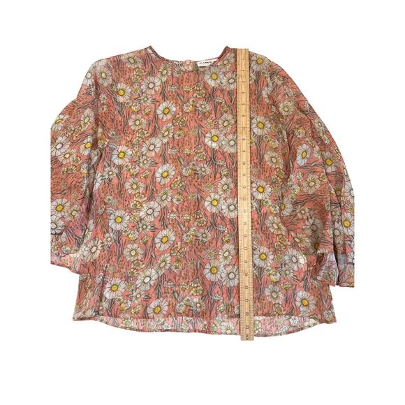 AINEA Sheer Cape Floral Top Women's Size 40 (M) Sustainable Italian Designer 70s - Picture 11 of 12